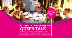 Queer Talk - Blick ins Vereinsjahr 2025 @ Queer Bar forty nine